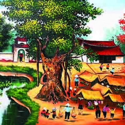 Tranh gạch đồng quê 28