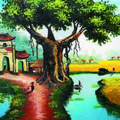 Tranh gạch đồng quê 30