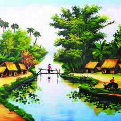 Tranh gạch đồng quê 32