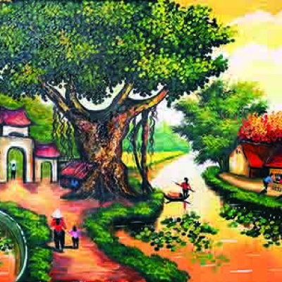 Tranh gạch đồng quê 33