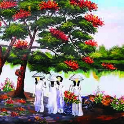Tranh gạch đồng quê 34