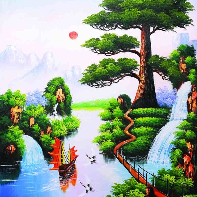 Tranh gạch đồng quê 36