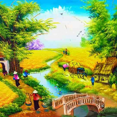 Tranh gạch đồng quê 39