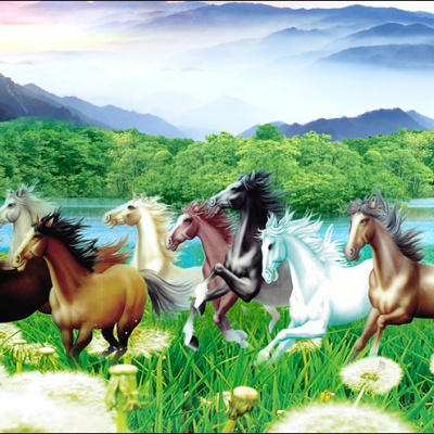 Tranh gạch 3D mã đáo 033
