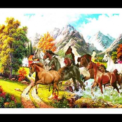 Tranh gạch 3D mã đáo PT1975