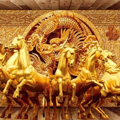 Tranh gạch 3D mã đáo PT510