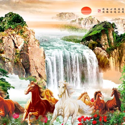 Tranh gạch 3D mã đáo PT705