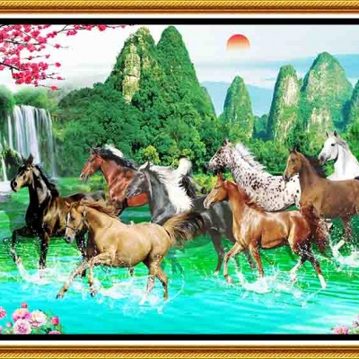 Tranh gạch 3D mã đáo PT1923