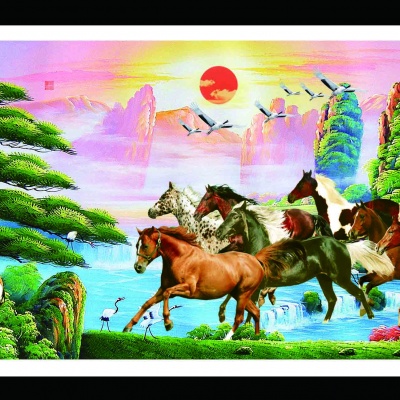 Tranh gạch 3D mã đáo PT1973