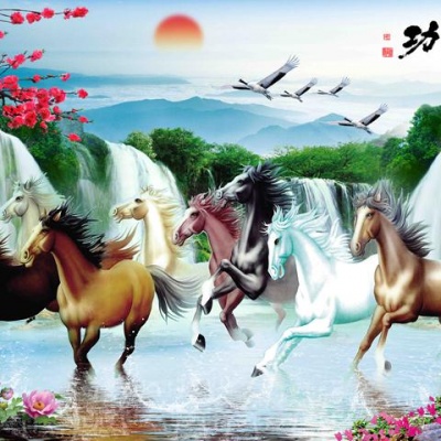 Tranh gạch 3D mã đáo PT 6043