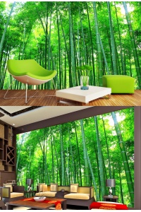 Tranh cây tre gạch 3d