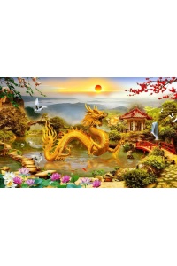 tranh gạch 3d rồng bay lượn