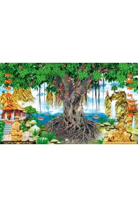Tranh gạch 3D cây bồ đề 150