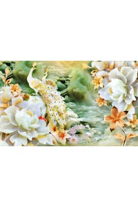 Tranh gạch 3D con công cc341