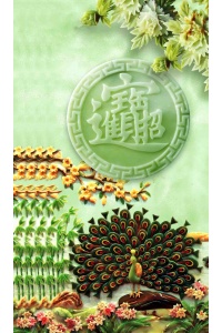 Tranh gạch 3D con công cc164