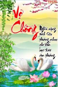 Tranh Chữ Thư Pháp Vợ Chồng TP179