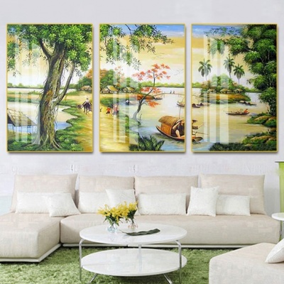 tranh treo tường đồng quê bộ 3 ĐQ100