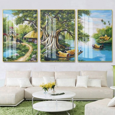 tranh treo tường đồng quê bộ 3 ĐQ102