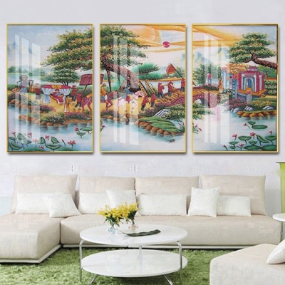 tranh treo tường đồng quê bộ 3 ĐQ 93