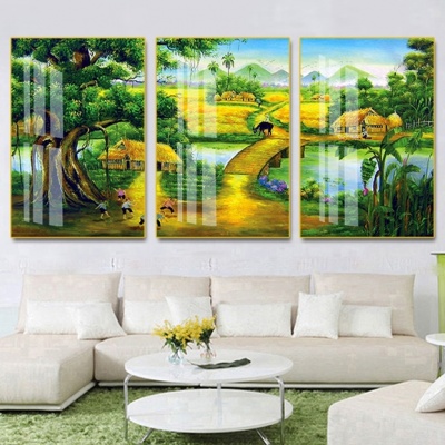 tranh treo tường đồng quê bộ 3 ĐQ76