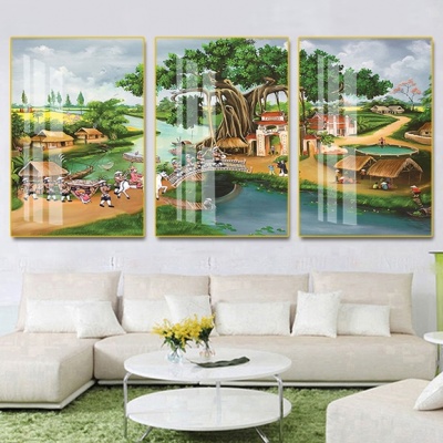 tranh treo tường đồng quê bộ 3 pt1991